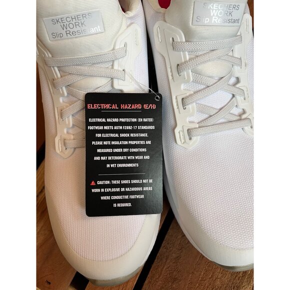 Slip Resistant Relaxed Fit Work Sketchers White Women's Sz 12 Memory Foam Insole - Picture 3 of 10